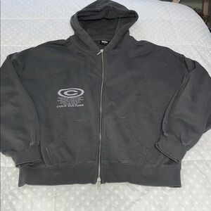 Cold Culture Detailed Hoodie Heavy Gray medium